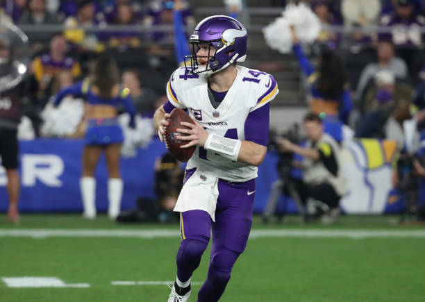 Quarterback Sam Darnold #14 of the Minnesota Vikings